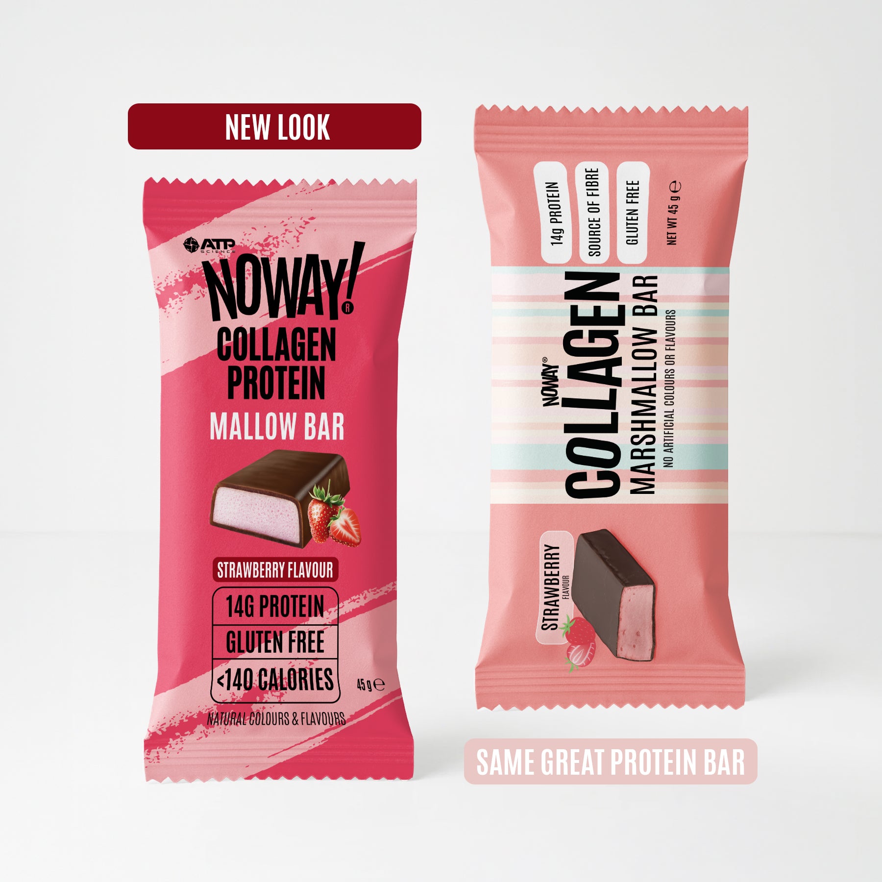 NOWAY Collagen Marshmallow Bar - Strawberry