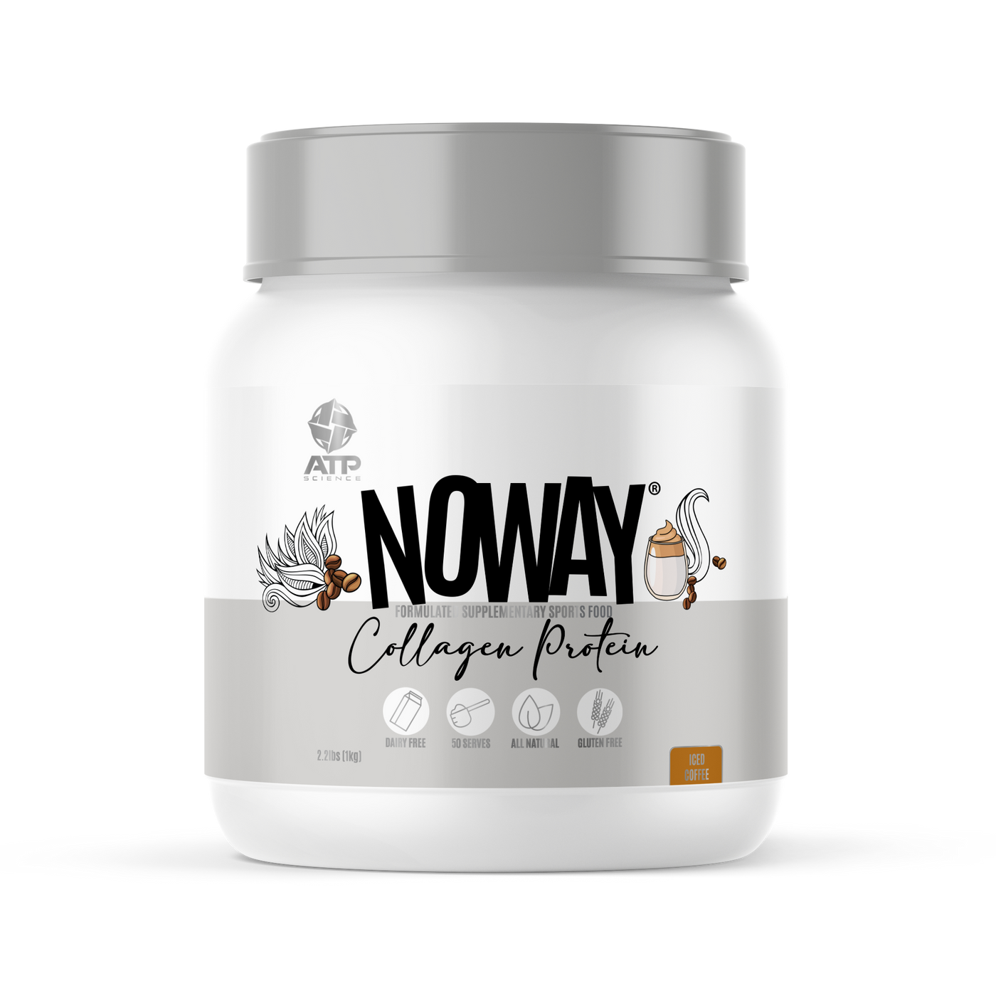 NOWAY Coffee Collagen Protein 1kg - Iced Coffee Flavour