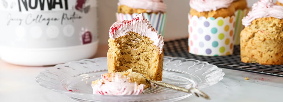 Vanilla Cupcakes with Juicy Grape Frosting