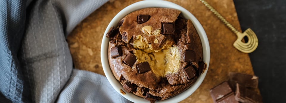 Chocolate Peanut Butter Baked Oats