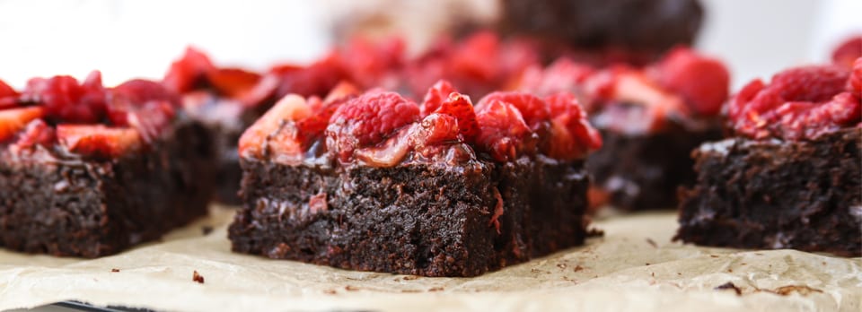 Valentines Fudge Choc-Berry Brownie