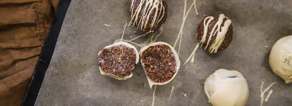 White Chocolate Salted Caramel Bliss Balls