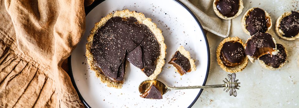 Choc-Coffee Caramel Tarts