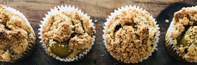 Pear Muffins with Almond Meal Streusel