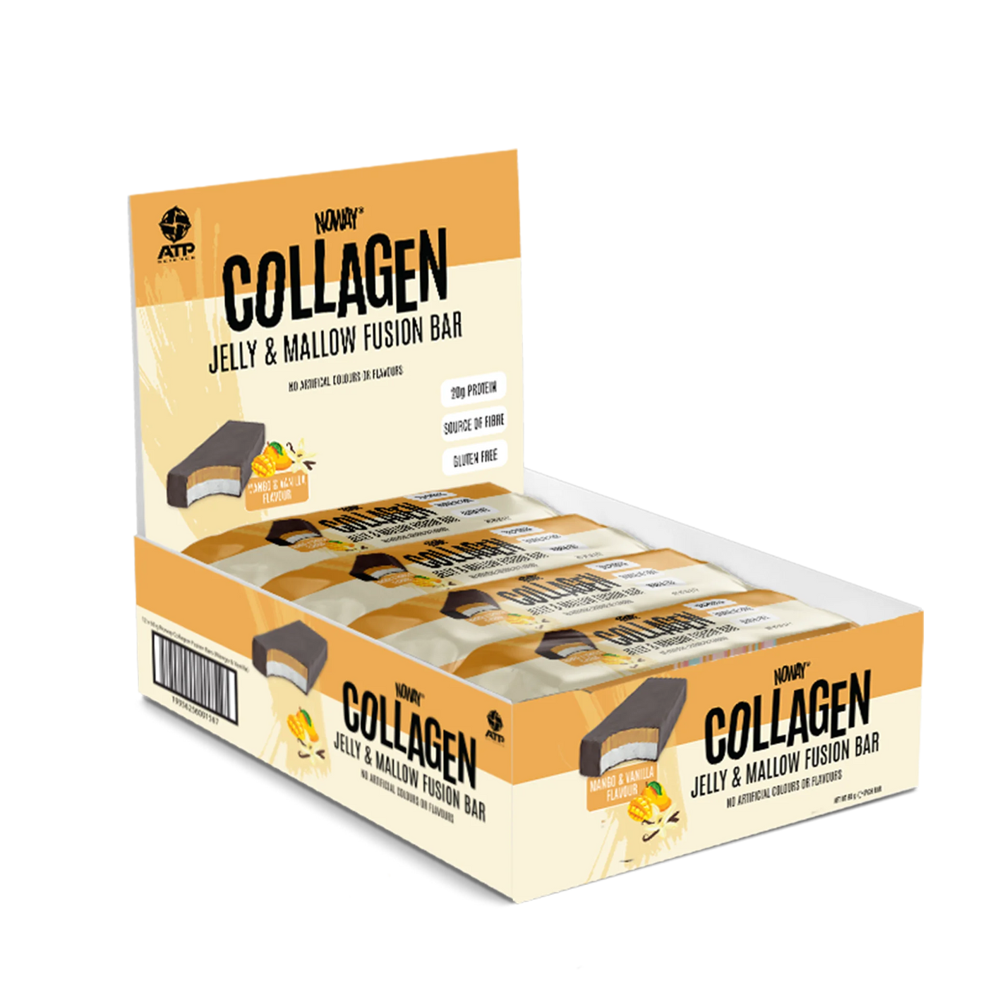 NOWAY Collagen Fusion Bar Box of 12 - Mango & Vanilla