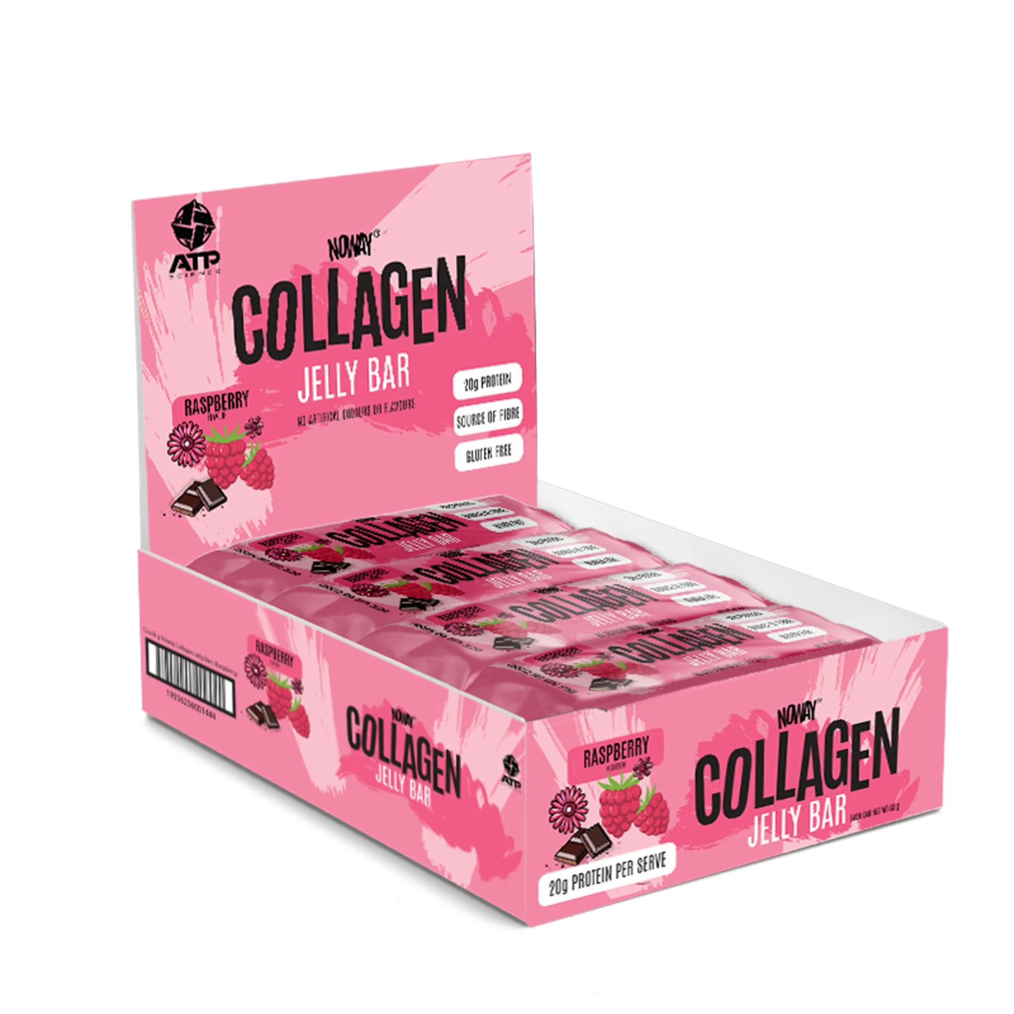 NOWAY Collagen Jelly Bar Box of 12 - Raspberry