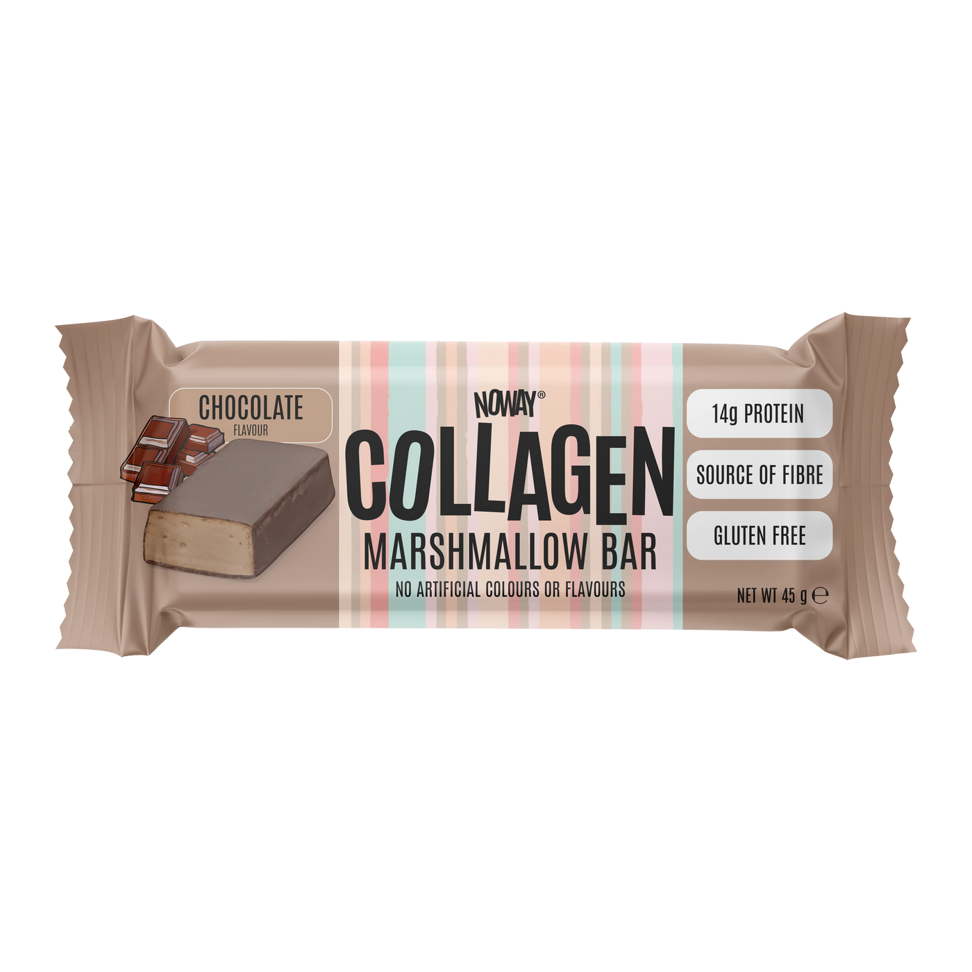 NOWAY Collagen Marshmallow Bar Box of 12 - Chocolate