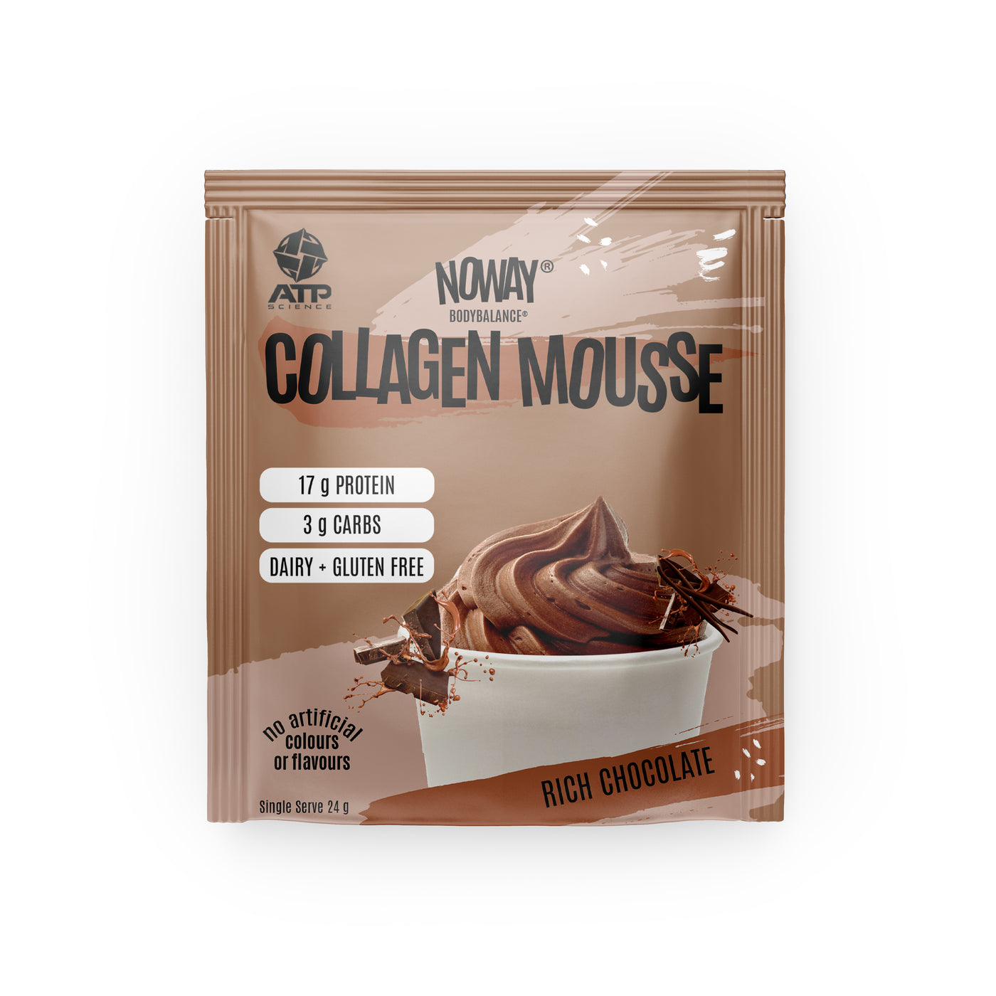 NOWAY Collagen Mousse Single Sachets - Rich Chocolate