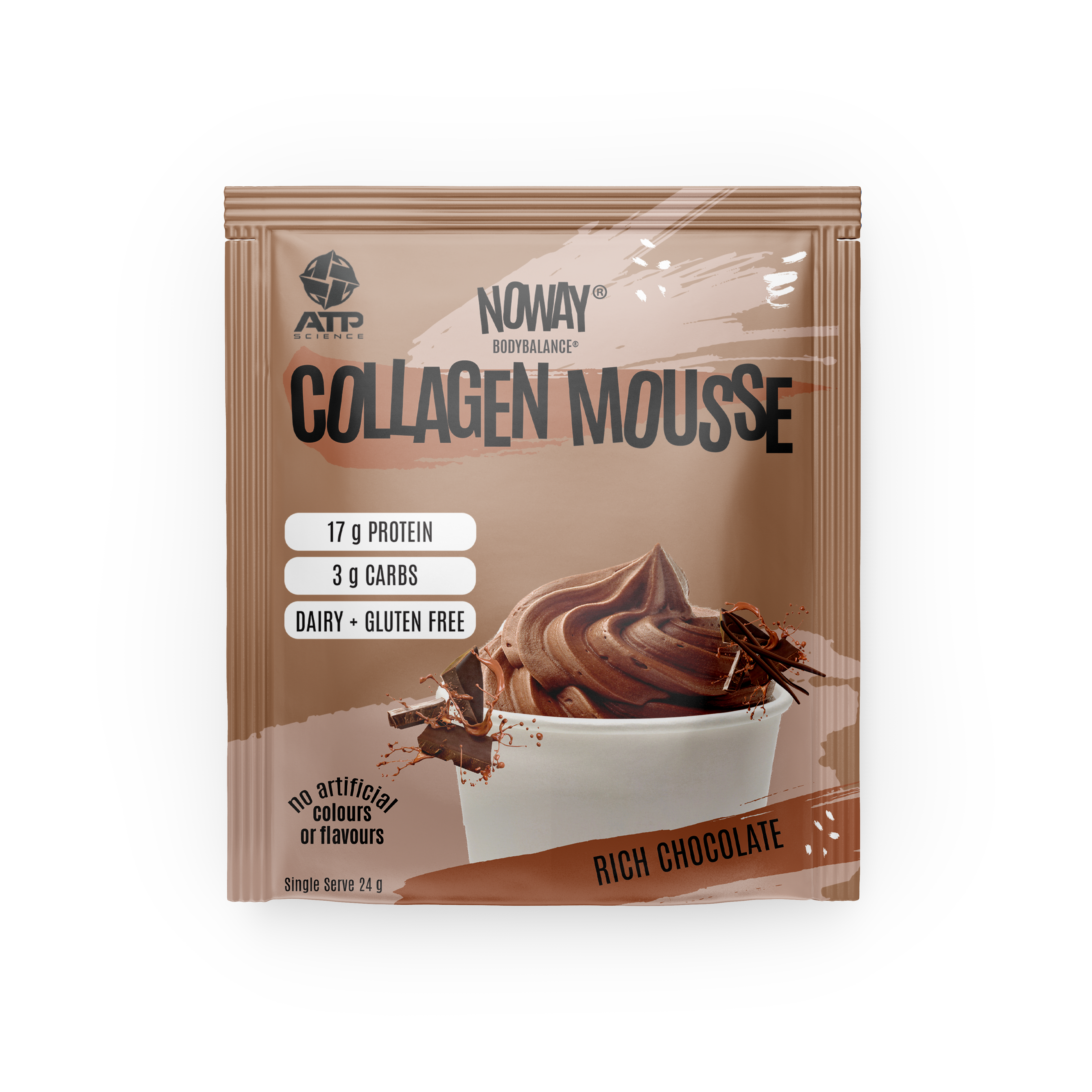 NOWAY Collagen Mousse Single Sachets - Rich Chocolate