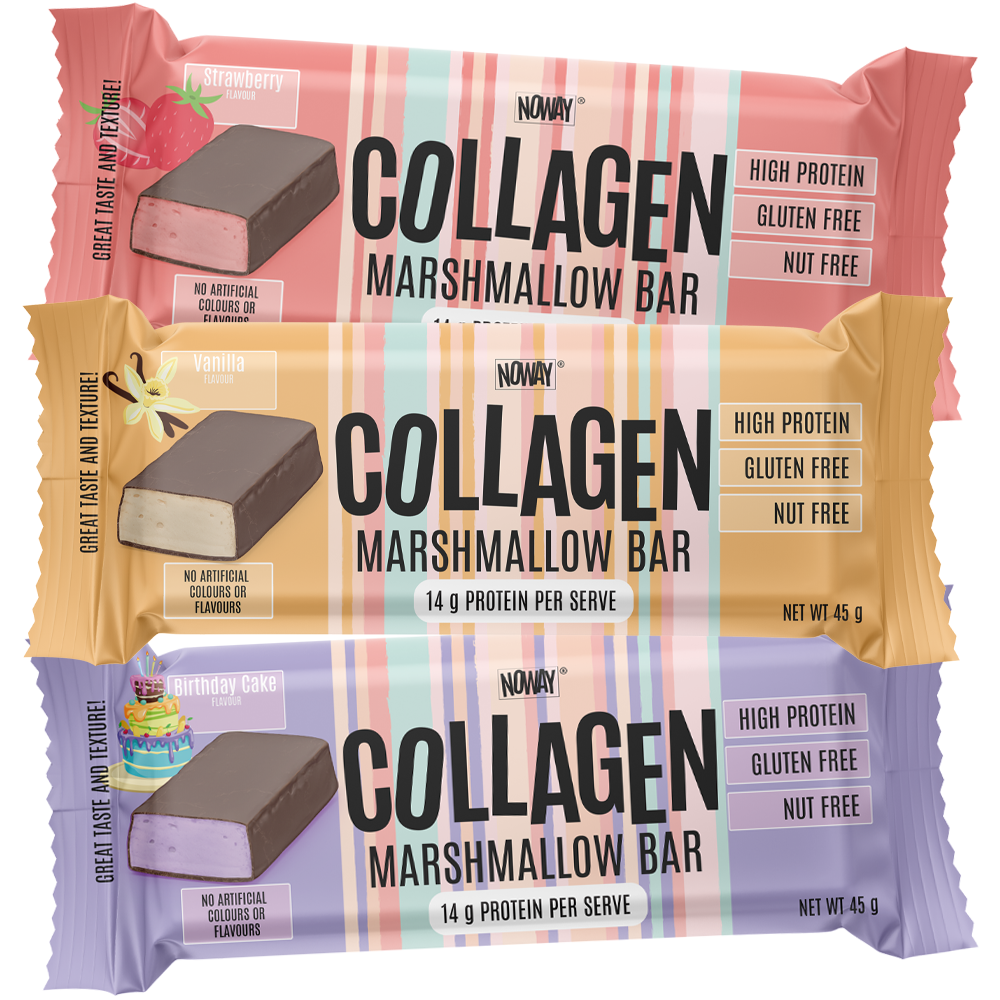 Noway Collagen Marshmallow Bar Box of 12 – Mixed Flavours