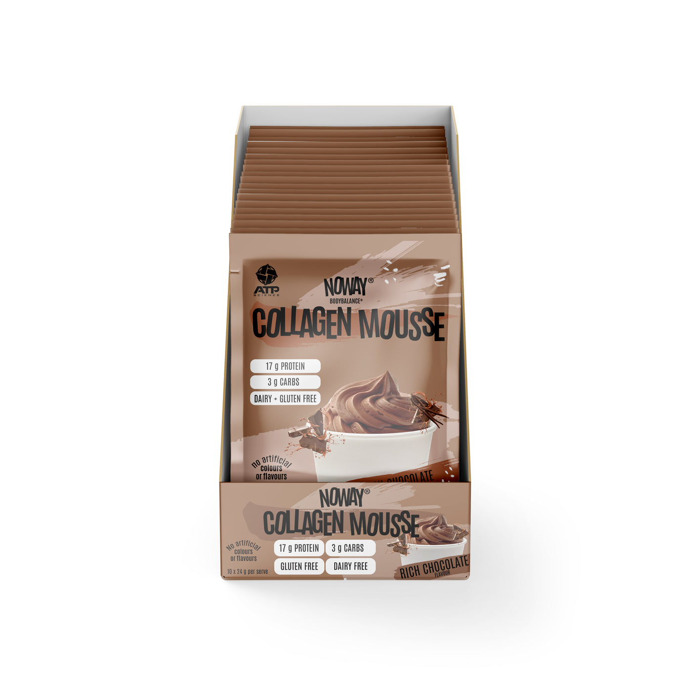 NOWAY Collagen Protein Mousse 10 Pack - Chocolate