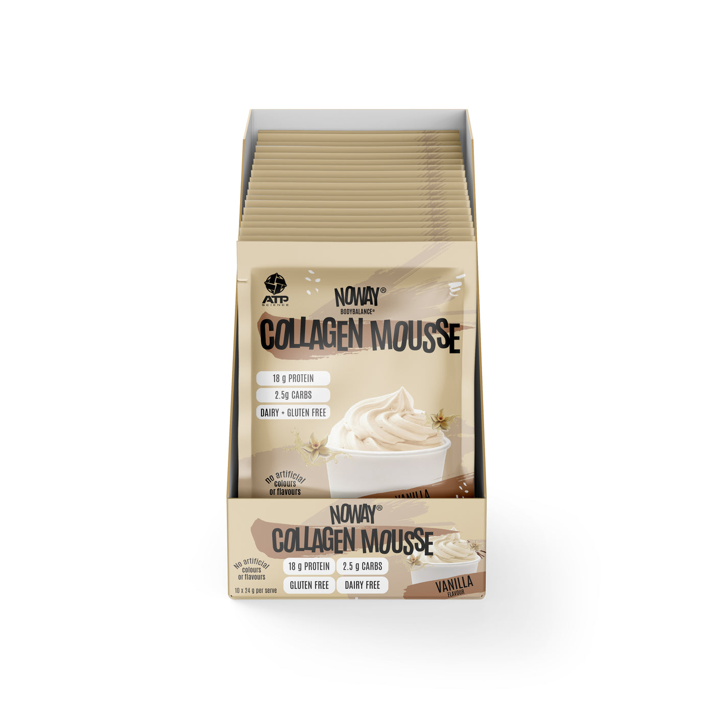 NOWAY Collagen Protein Mousse 10 Pack - Vanilla