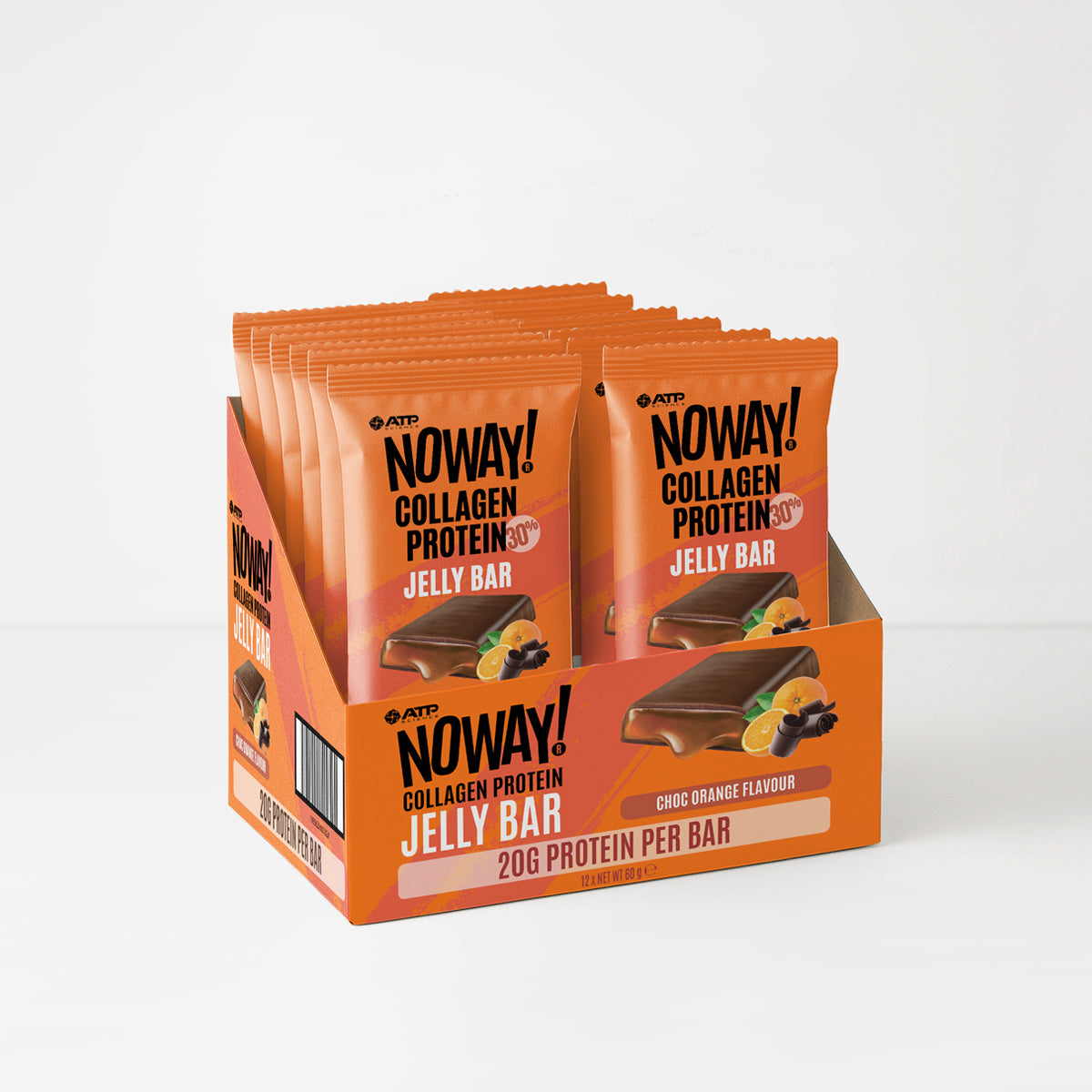 NOWAY Collagen Jelly Bar Box of 12 - Choc Orange