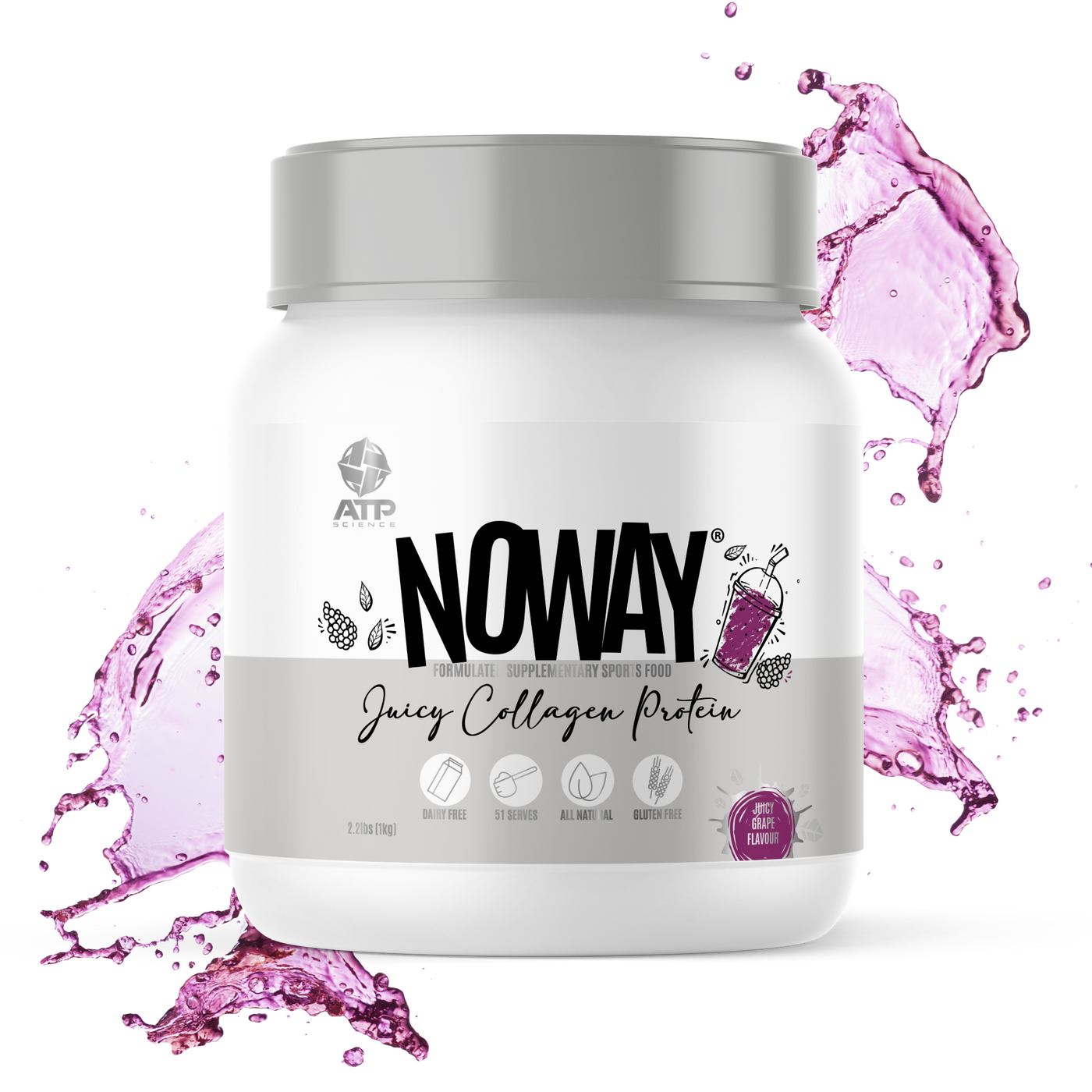 NOWAY Juicy Collagen Protein 1kg - Grape