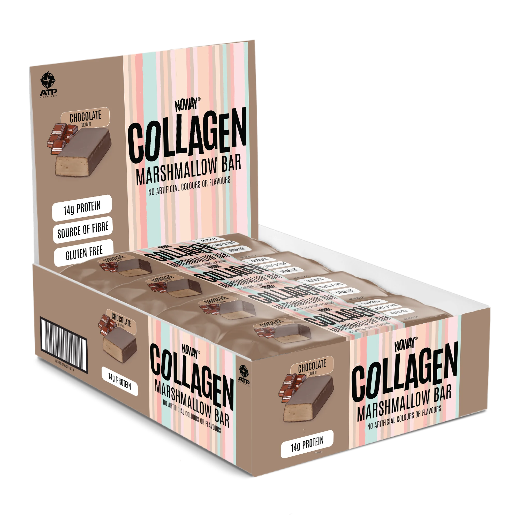 NOWAY Collagen Marshmallow Bar Box of 12 - Chocolate