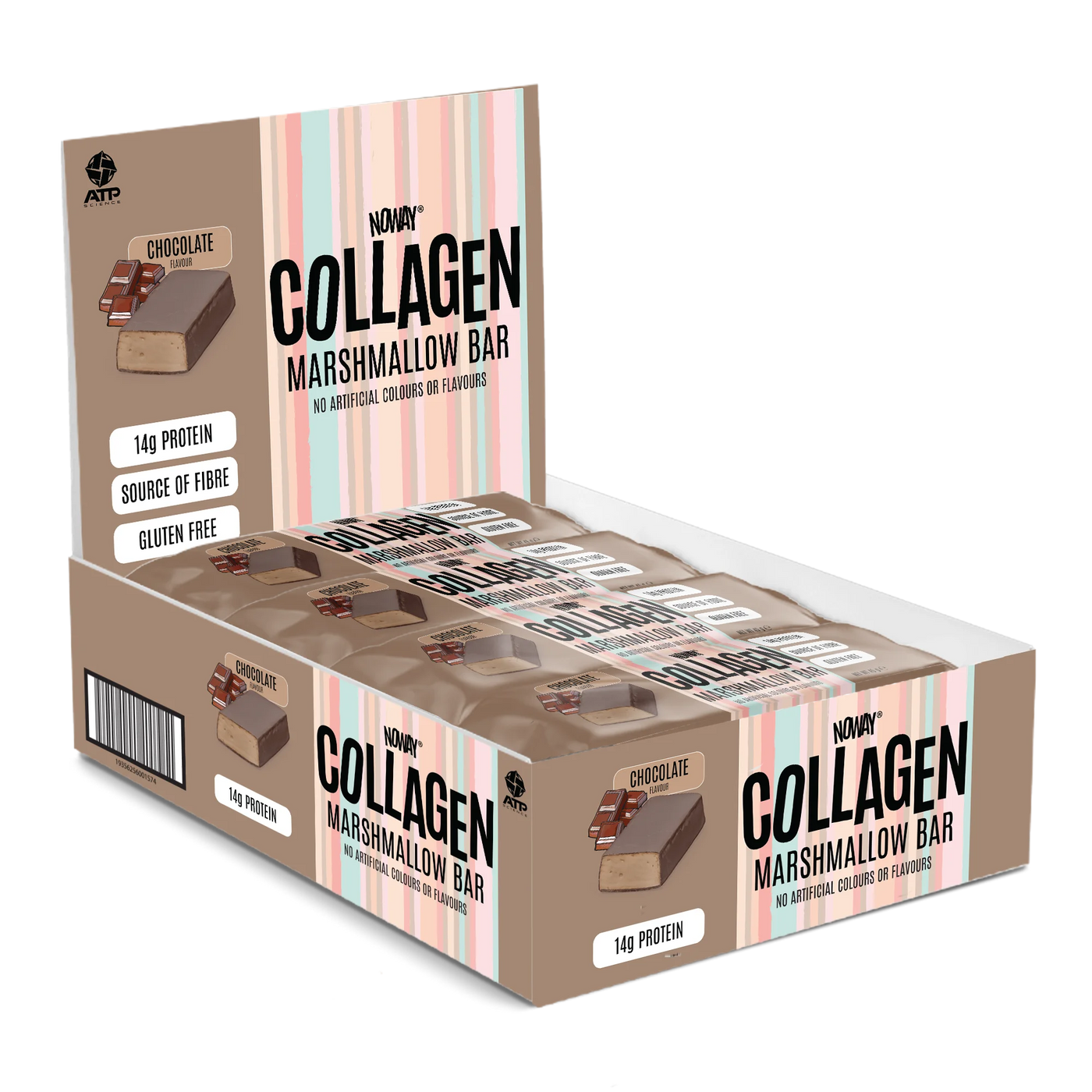 NOWAY Collagen Marshmallow Bar Box of 12 - Chocolate