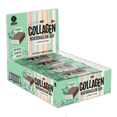 NOWAY Collagen Marshmallow Bar Box of 12 - Festive Mint Limited Edition