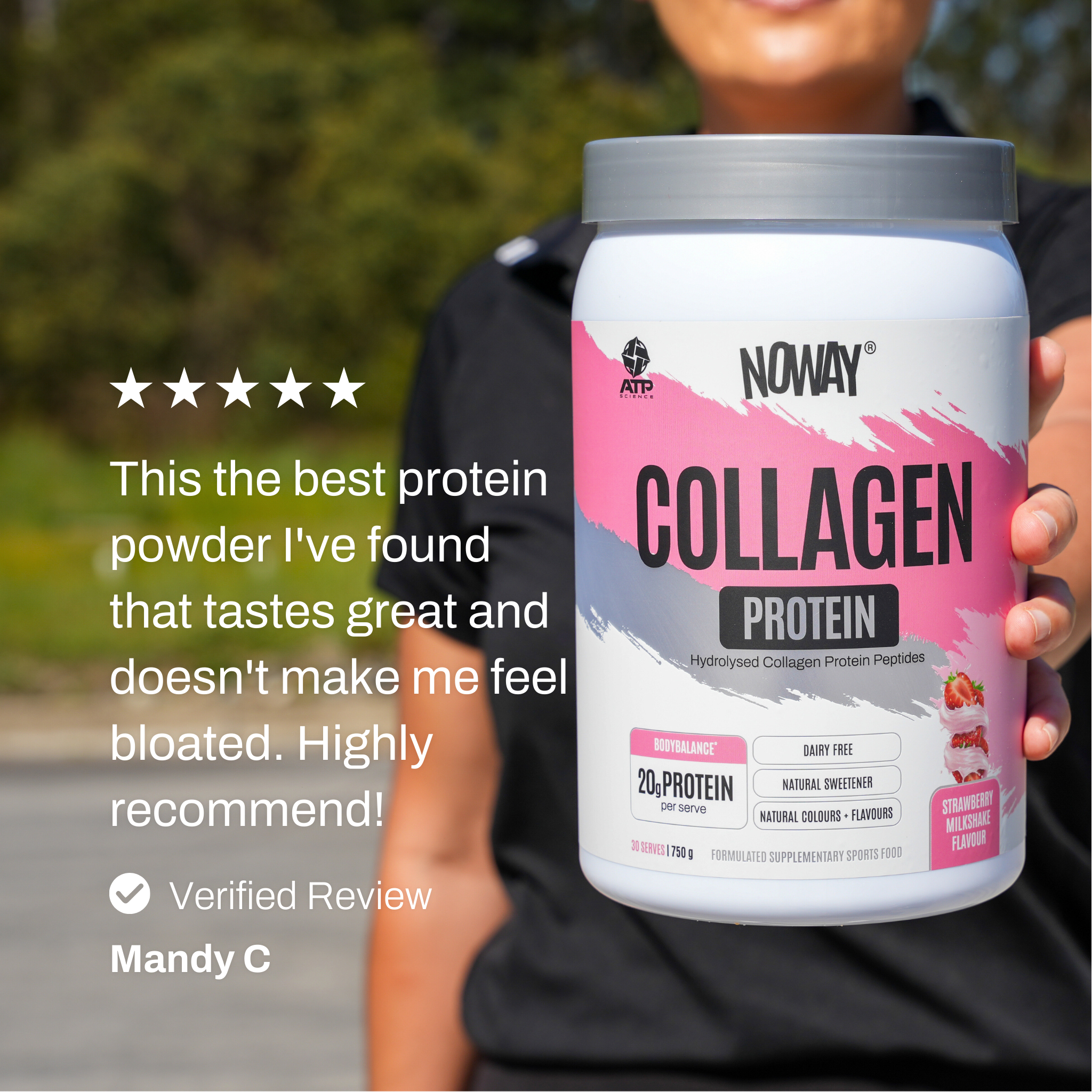 NOWAY Collagen Protein - Strawberry Milkshake