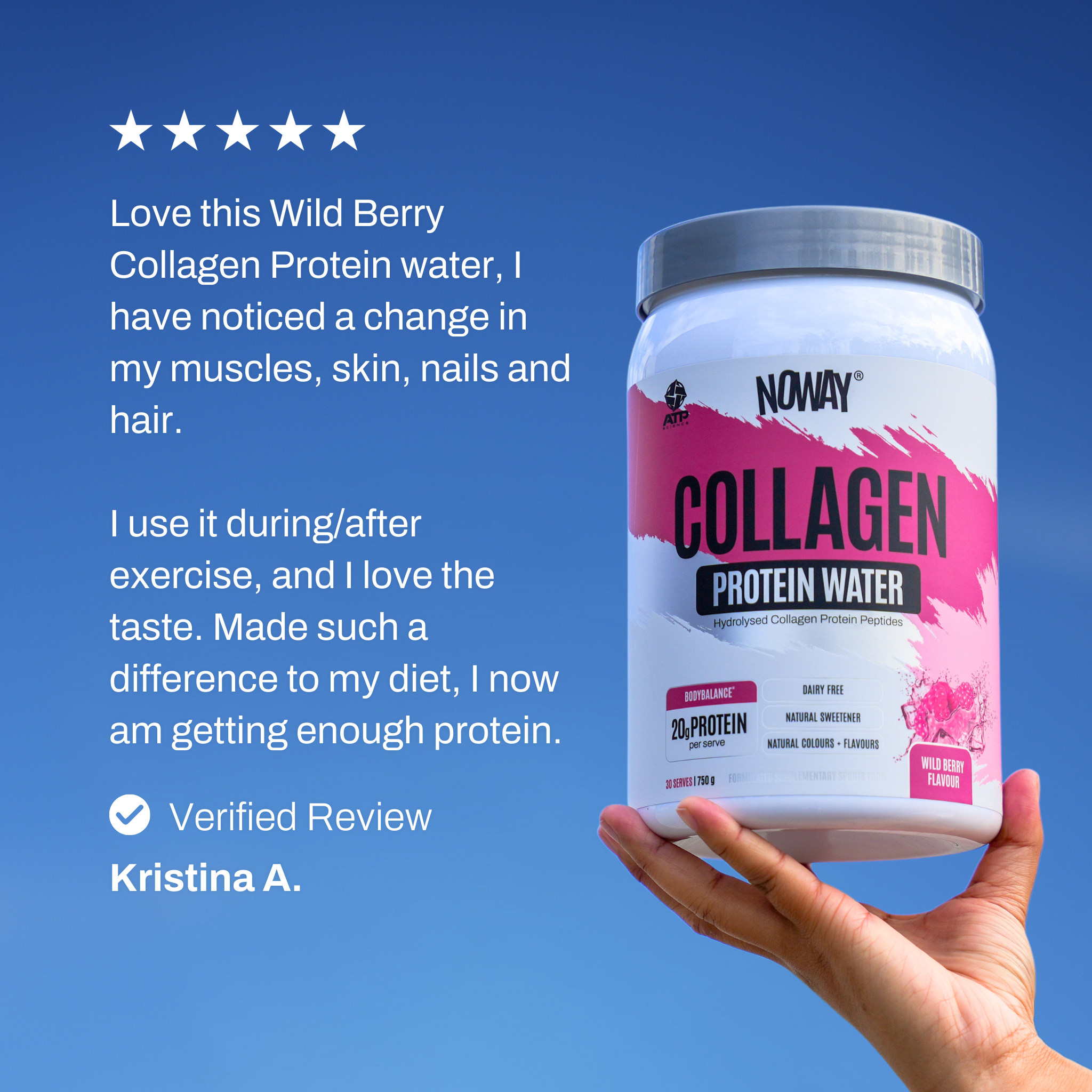 Noway Collagen Protein Water - Wild Berry