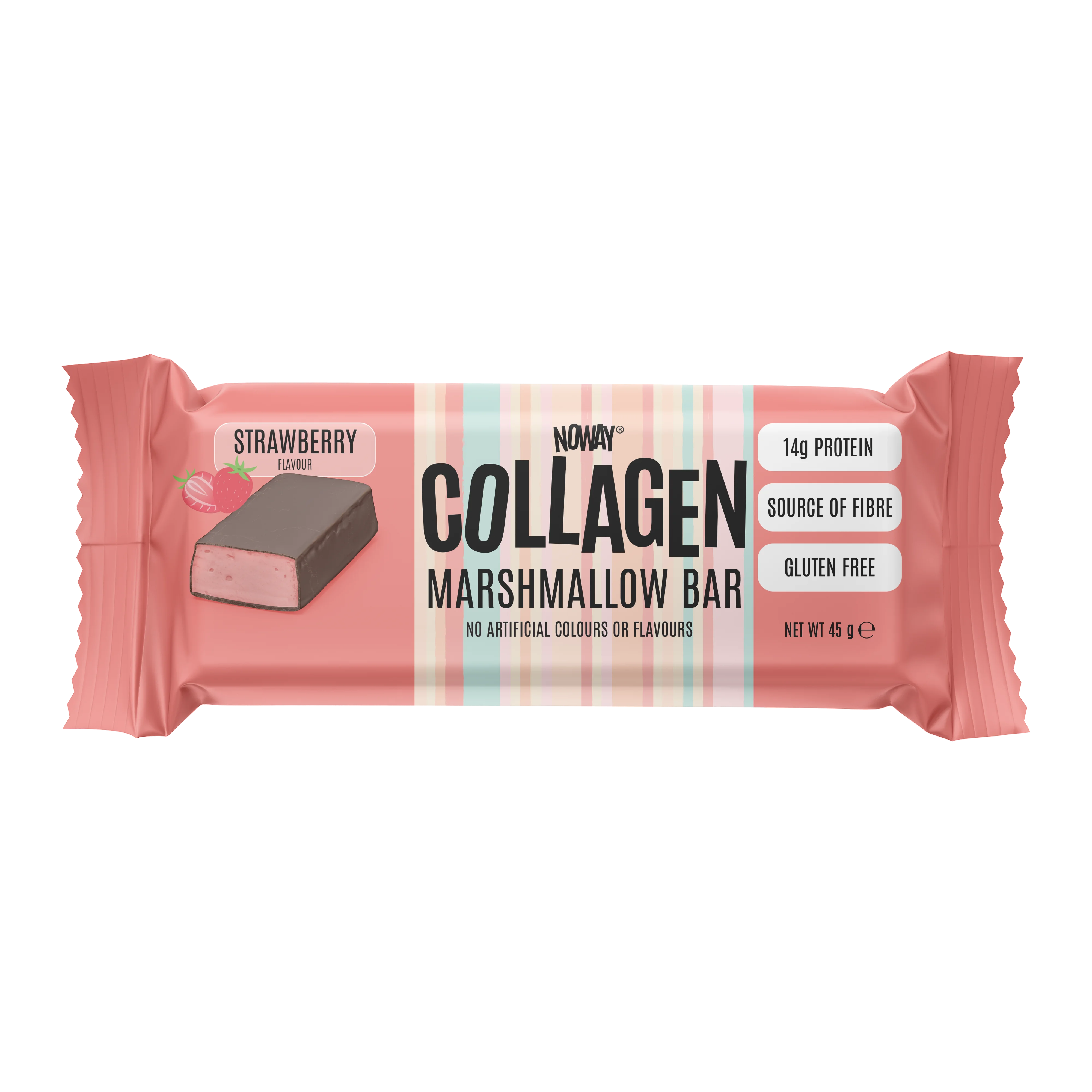 NOWAY Collagen Marshmallow Bar - Strawberry