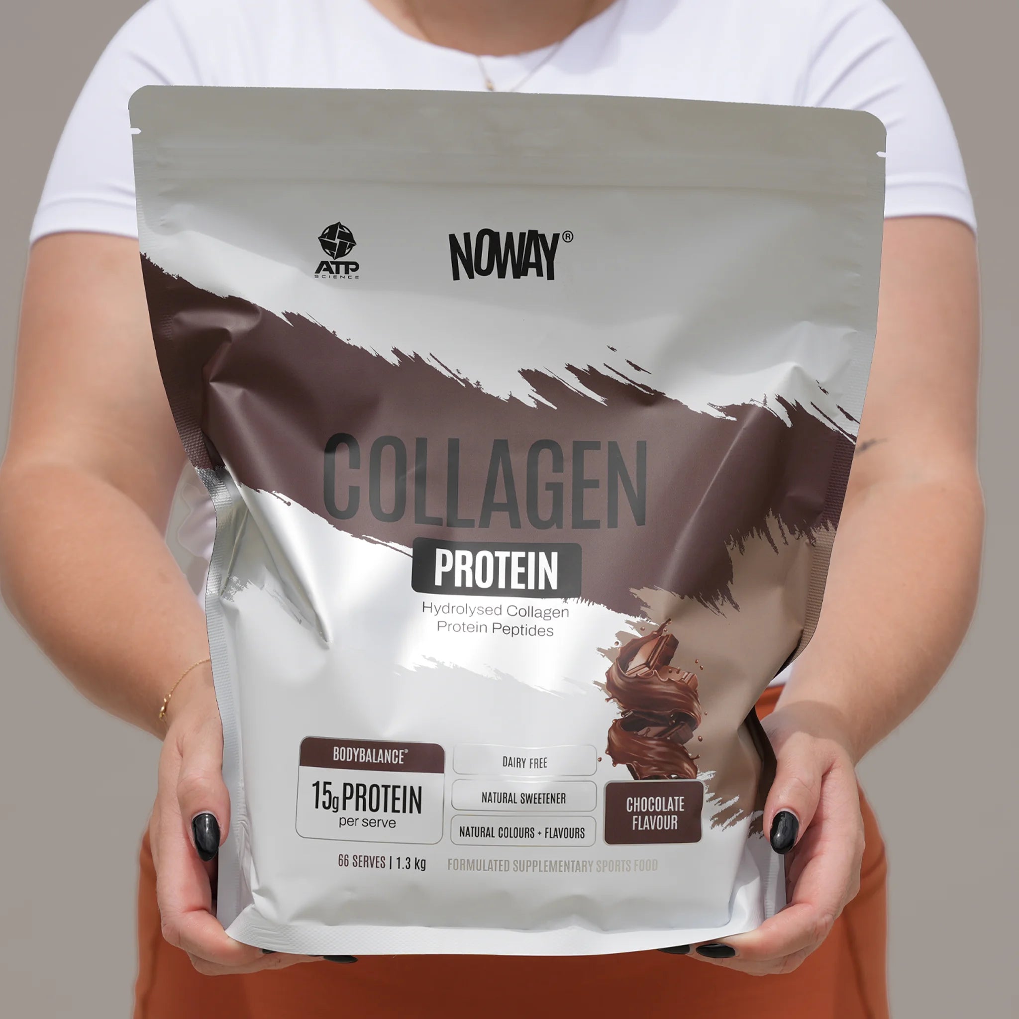 NOWAY Collagen Protein 1.3kg Bulk Pouch - Chocolate