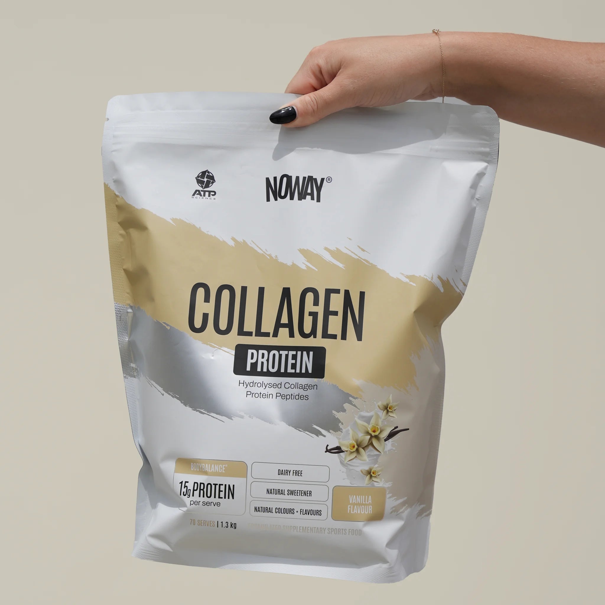 NOWAY Collagen Protein 1.3kg Bulk Pouch - Vanilla