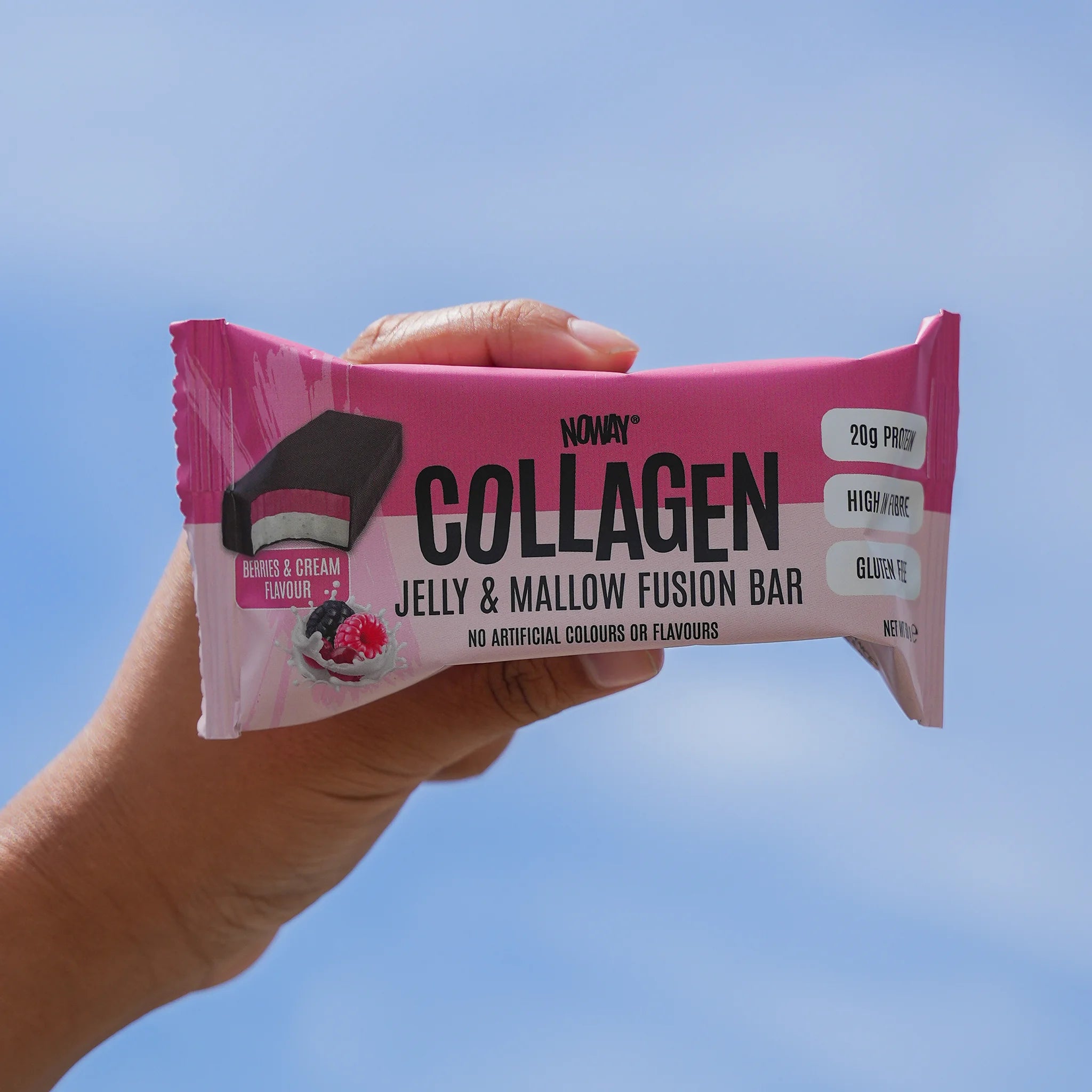 NOWAY Collagen Fusion Bar - Berries & Cream