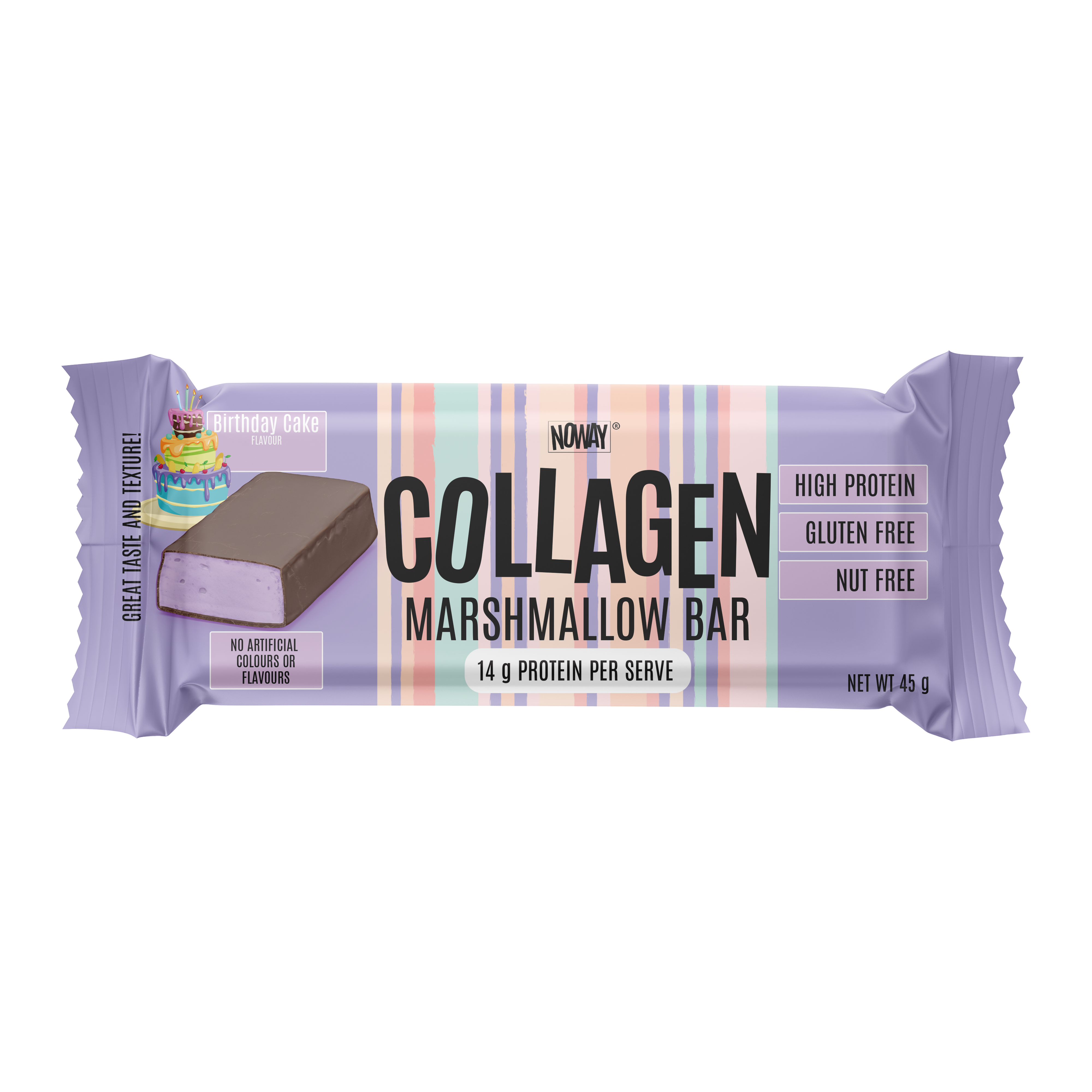 NOWAY Collagen Marshmallow Bar - Birthday Cake